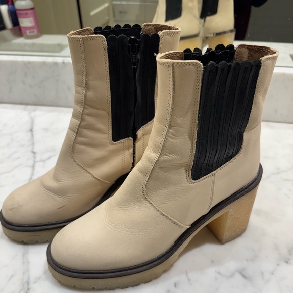 Free People Leather Platform Booties - Picture 3 of 6